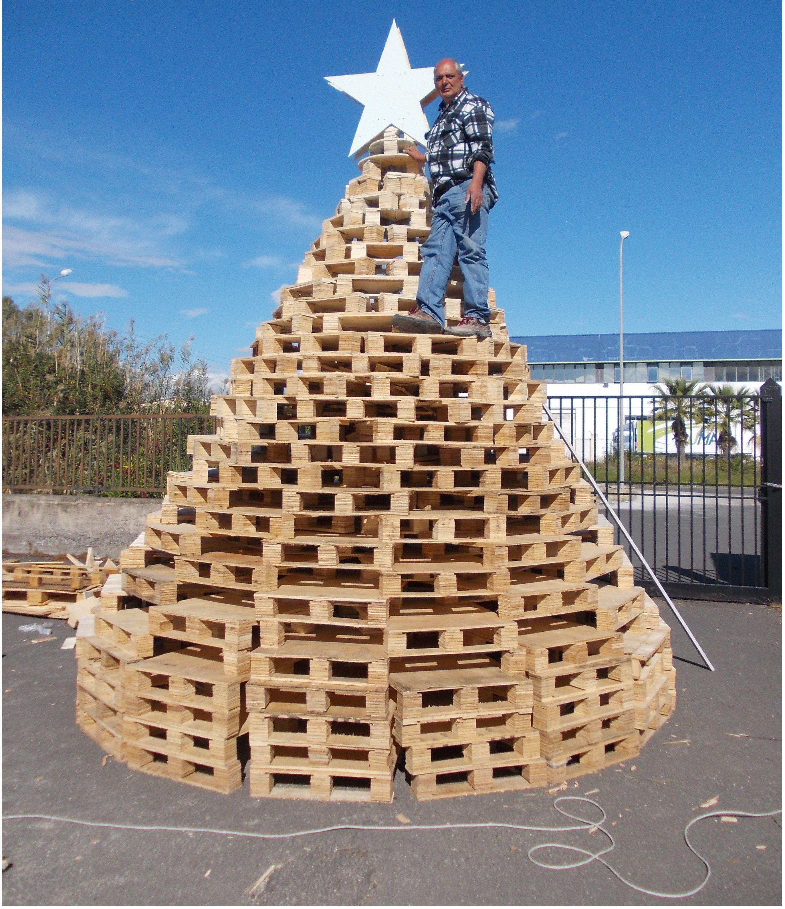 Albero Di Natale Fatto Con Pallet