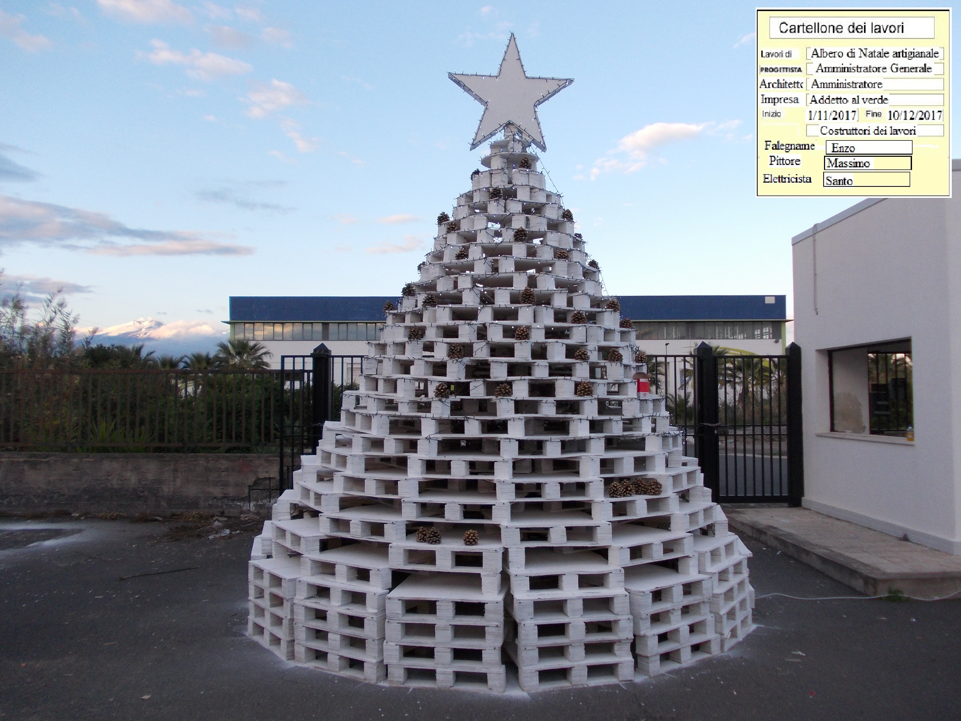 Albero Di Natale Fatto Con Pallet